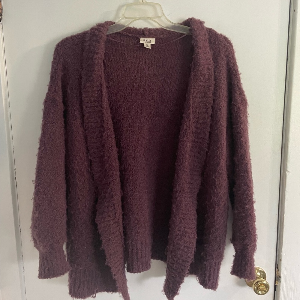 a.n.a Purple Comfy Cardigan Sweater in size Petite medium